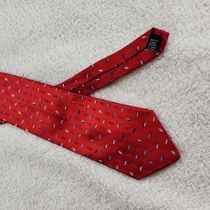 BRILLIANT Privado red silk tie, classic!